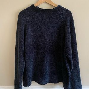 Plush Indigo Blue Chenille Sweater
